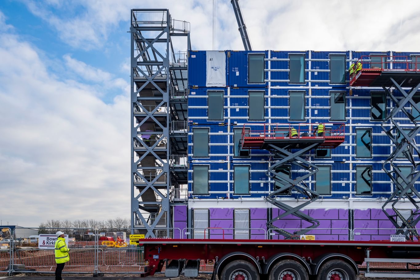 Holiday Inn Express Containers On Lorry