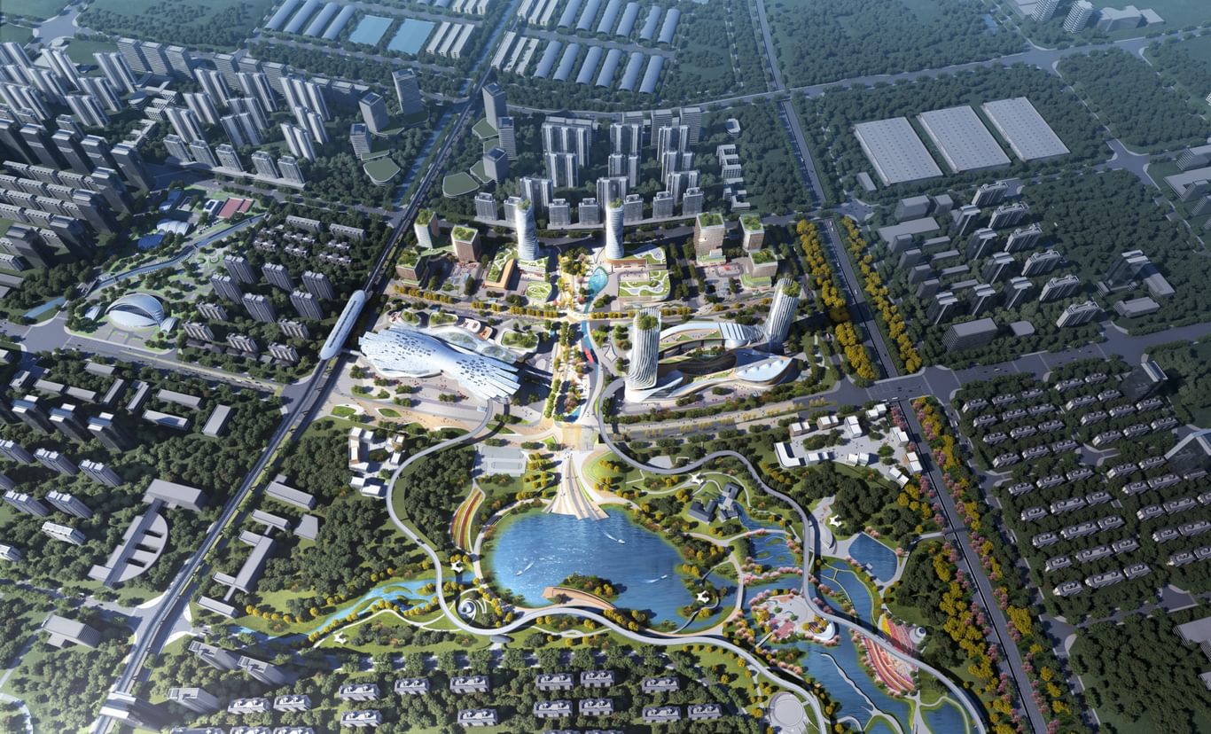 Jiangjin Central Business District In The Chinese City Of Chongqing By Chapman Taylor 202007001 日景鸟瞰 Tjq Lyc