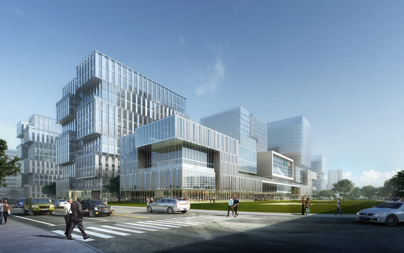 Northeast Perspective · Vibrant Office Park