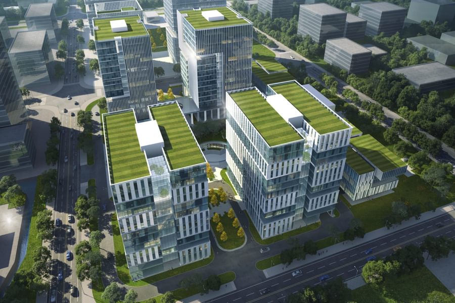 Zhangjiang Gaoke Industrial Park Southeast Birdeye View · Mixed Use Office Park